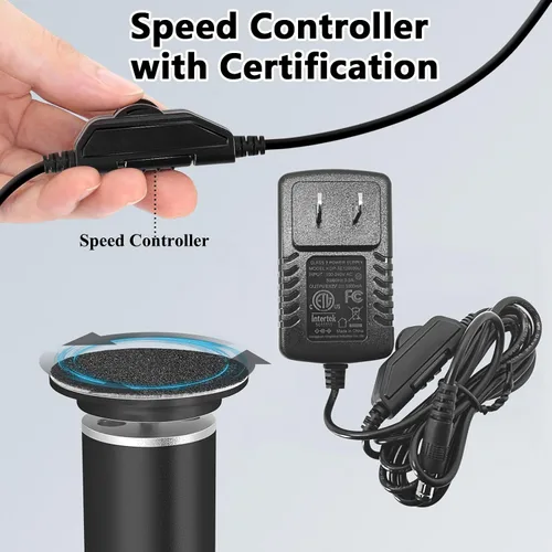 Vista 5 de Removedor eléctrico de callos para pies, velocidad ajustable, lijadora eléctrica para pies, herramientas de pedicura para pies, removedor de piel