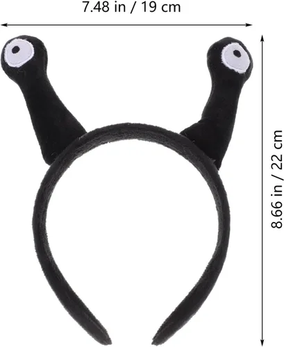 Vista 6 de Beaupretty Snail Headband Snail Eyes Headpieces Plush Animal Headwear Antenna Hair Hoop Halloween Christmas Hair Accessory