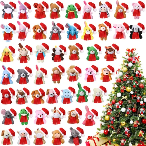 Vista 8 de Skylety Juego de 50 mini animales de peluche a granel, lindos animales de peluche, selva de safari, pequeño, decoración de llavero de peluche