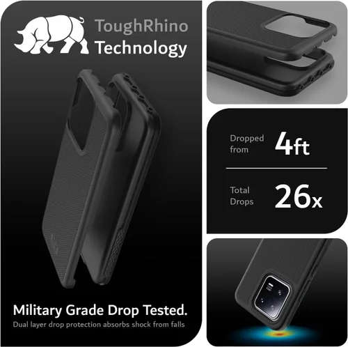 Vista 3 de TUDIA DualShield Grip - Funda protectora para Xiaomi 13 5G, MergeGrip, de grado militar, resistente, a prueba de golpes, delgada, de doble capa