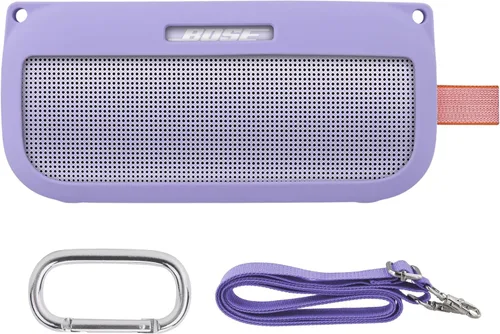Vista 12 de co2CREA Funda de silicona suave de repuesto para altavoz portátil Bose SoundLink Flex Bluetooth (funda de silicona, funda negra)