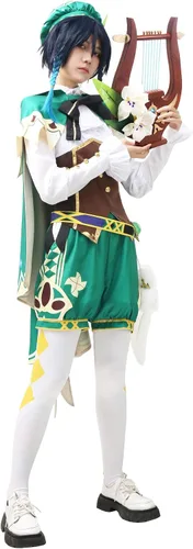 Vista 2 de DAZCOS Disfraz de Sangonomiya Kokomi Venti Klee para cosplay de Genshin para Halloween