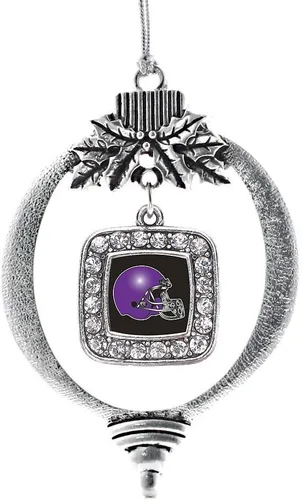 Vista 84 de Inspired Silver - Adorno con dije de reina de rodillo - Adornos navideños cuadrados de plata con joyas de circonita cúbica
