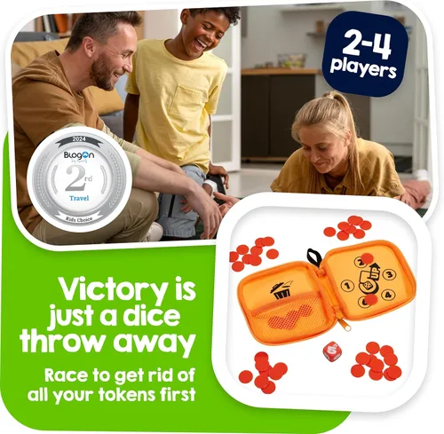 Vista 3 de TOMY Games 5 UP - Juego de dados The Push Your Luck para niños y adultos, juegos familiares y rellenos de calcetines para niños, dados de ritmo