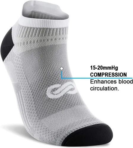 Vista 3 de PAPLUS Ankle Compression Sock for Men and Women 246 Pairs, Low Cut Compression Running Sock with Ankle Support
