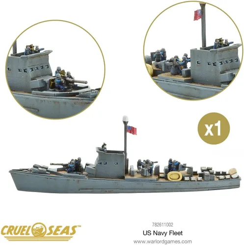 Vista 6 de Warlord Cruel Seas US Navy Fleet War Game - Juego de mesa de estrategia de juego de rol 1:300 para adultos, juego de mesa de guerra estratégico