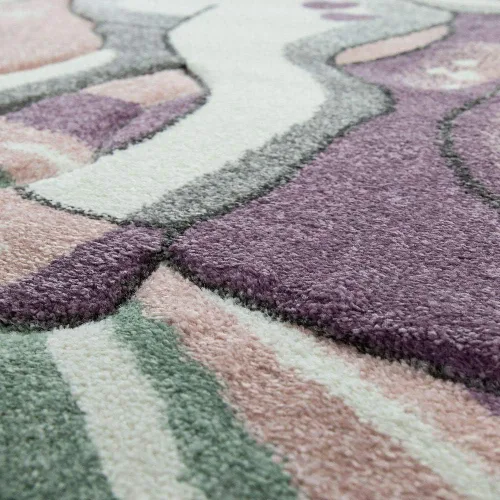 Vista 6 de Paco Home Alfombra infantil para habitación de los niños, unicornio dulce con cielo estrellado, tamaño: 2 pies 8 pulgadas x 4 pies 11 pulgadas, Rosa