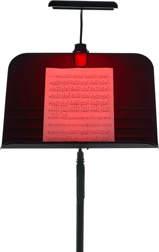 Vista 4 de Gator Frameworks Lámpara de soporte de música con cuello de ganso ajustable, LED rojo (GFWMUSLEDR)