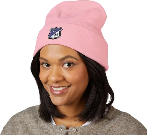 Vista 3 de Millonarios FC - Gorro clásico bordado con puños, sombrero de invierno único para fanáticos del fútbol 'El Ballet Azul', para hombre y mujer