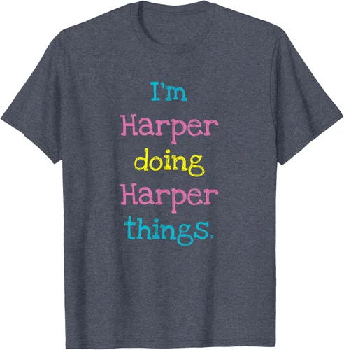 Vista 82 de Harper - Camiseta de regalo para niños con texto personalizado