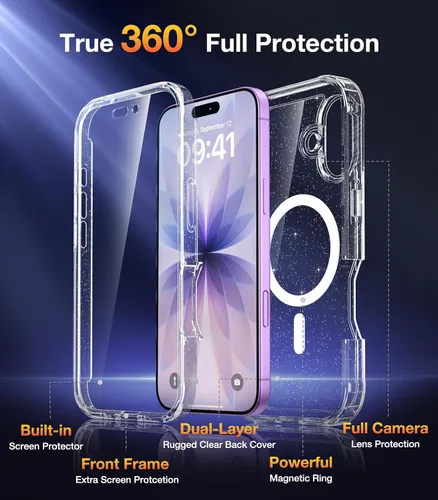 Vista 1041 de DIACLARA - Funda transparente compatible con iPhone XR 6.1 pulgadas 2018