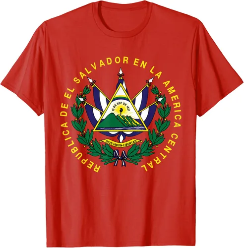 Vista 63 de amdesco Salvador Camisa, salvadoran Escudo de armas playera, mujer L, Blanco