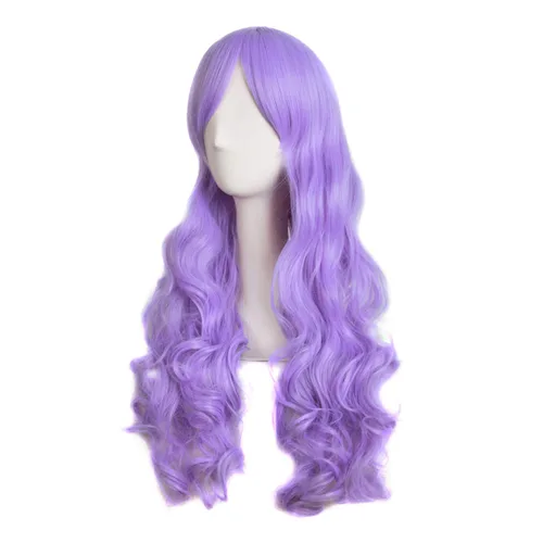 Vista 13 de Peluca MapofBeauty Lolita para disfraz, cabello largo, rizado, con coleta, Blanco