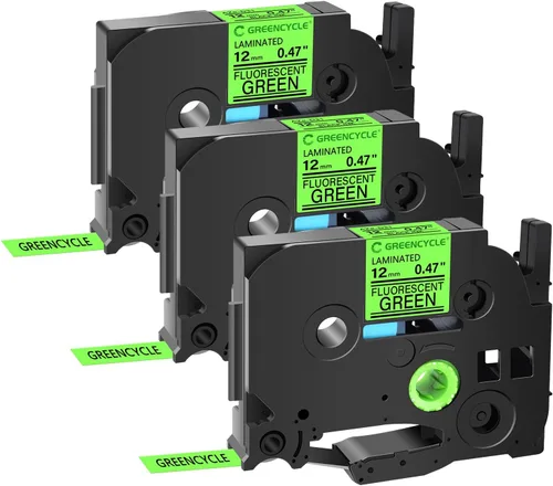 Vista 16 de GREENCYCLE Compatible para cinta de etiqueta Brother P-Touch TZe-111 TZe-211 TZe-315 6mm 0.23" laminada TZe TZ 1/4 pulgada negra sobre claro/blanco