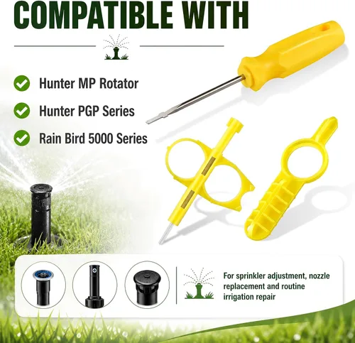 Vista 3 de Herramienta de cabezal de aspersor para reparación de riego, compatible con el rotor Hunter MP, PGP, Rain Bird serie 5000, herramienta de extracción