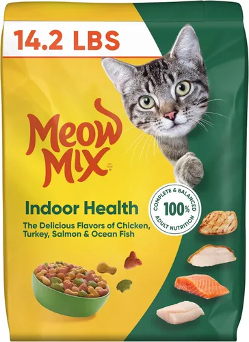 Vista 12 de Meow Mix Alimento seco para gatos de fórmula interior, bolsa de 3.15 libras (paquete de 4)