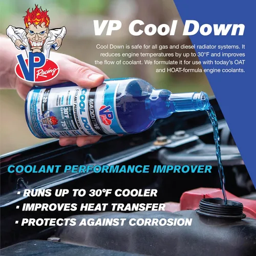 Vista 2 de VP Racing Fuels 2085 Cool Down Coolant Mejorador de Rendimiento del Refrigerante, 16 onzas