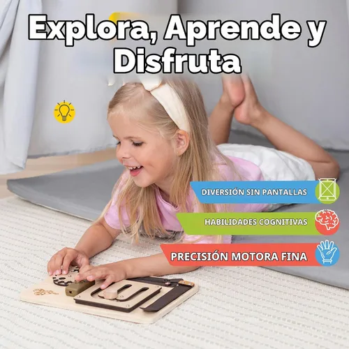 Vista 3 de deMoca - Tabla de actividades para niños pequeños de 1 año, juguete de Naturaleza - Mini