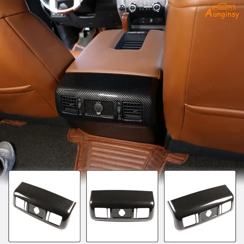 Vista 6 de Aunginsy Reposabrazos trasero de aire acondicionado para salida de ventilación compatible con Toyota Tundra 2007-2021, reposabrazos central trasero