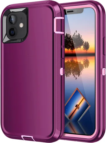 Vista 29 de Funda para iPhone 11, a prueba de golpes, caídas y polvo, protección de cuerpo completo de 3 capas, cubierta dura de alto impacto de alta Negro