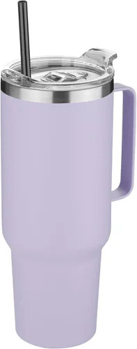 Vista 31 de Hasle Outfitters - Vaso de acero inoxidable de 40 onzas con asa, juego de vasos térmicos aislados al vacío, taza de viaje reutilizable de doble