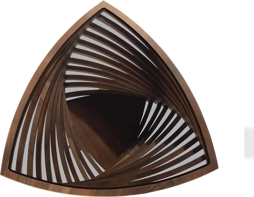 Vista 5 de by Papella Design, Mesas de centro de nogal natural Veener para sala de estar, mesa rústica, mesa de centro para sala, mesa central, mesa