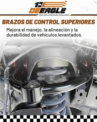 Vista 6 de DEEAGLE Brazos de control superiores F150 de 2-4 pulgadas, brazo de control delantero ajustable para F150 2004-2020, UCA con rótula engrasable