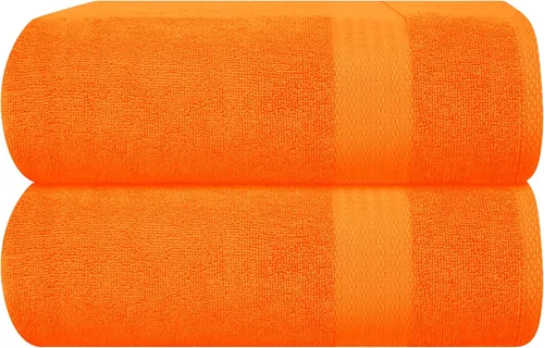 Vista 43 de GLAMBURG Juego de 2 Sábanas de Baño Extra Grandes de Algodón Premium de 700 GSM - 100% Algodón Peinado - 2 Sábanas de Baño 35x70 pulgadas - Calidad