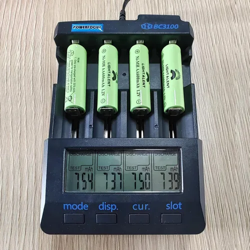 Vista 4 de Lightalent Pilas Recargables Ni-MH AA, Batería Precargada de Alta Capacidad Doble A 1.2V para Luces Solares Exteriores (AA-600mAh-12pack)