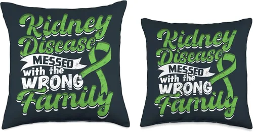 Vista 3 de Kidney Transplant Gifts for Women and Men Warrior Transplant Survivor - Almohada de concientización sobre enfermedad renal, 16 x 16 pulgadas