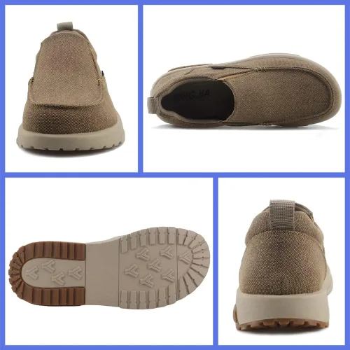Vista 2 de YONGJIA Mocasines sin cordones para hombre con soporte de arco, amortiguación extra y alivio del dolor, ortopédicos, informales, antideslizantes