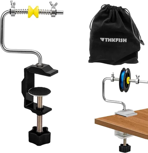 Vista 14 de THKFISH Carrete de línea de pesca Bobinador de línea de pesca Carrete de pesca Accesorios de pesca Ajustable Estable Portátil Carrete de línea