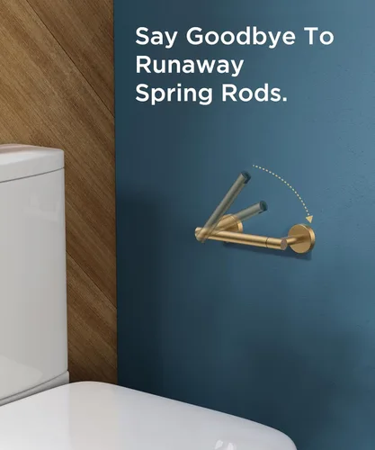 Vista 3 de FORIOUS Soporte de pared para papel higiénico, soporte de rollo de papel higiénico de doble poste giratorio de acero inoxidable para baño