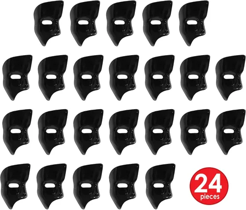 Vista 2 de Beistle 60820-BK Phantom Masks (24 unidades), color negro
