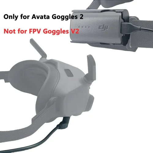 Vista 4 de Cable de alimentación y soporte de batería para DJI Avata Goggles 2 Combo Soporte de clip de batería y cable de carga para gafas Avata Pro-View