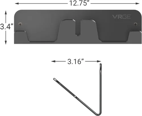 Vista 9 de VRGE VR Wall Mount Storage Stand Hook - for Meta/Oculus Quest 3/2 - Rift-S - HTC Vive Pro - PS5 VR2 - Valve Index and Mixed Reality Headsets