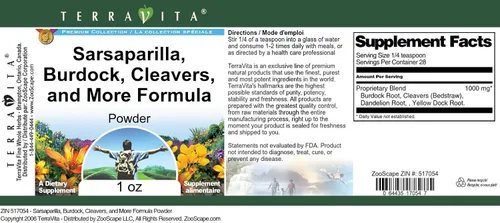 Vista 3 de acné Fórmula Powder – Zarzaparrilla, Burdock, Cleavers y más (1 oz, zin: 517054), 1