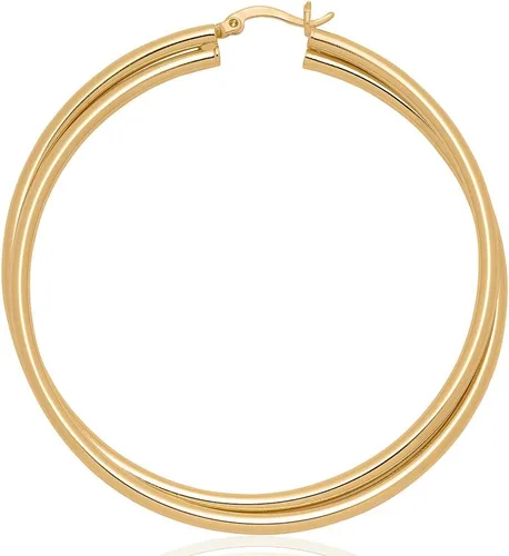 Vista 20 de Milla Crossover Twisted Hoop Earrings for Women – Hypoallergenic Silver or Gold Statement Hoops – Lightweight & Easy to Wear