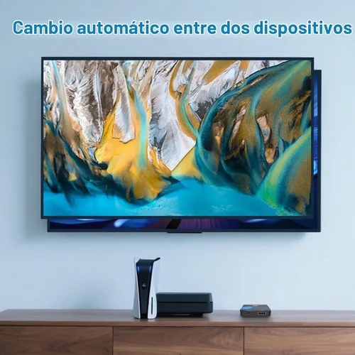 Vista 4 de 8K HDMI Switch 2 en 1 salida 4K @120Hz HDMI Switcher Soporte HDR10+, Dolby Vision, VRR, ALLM