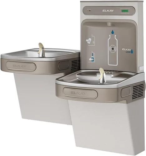 Vista 4 de Elkay EZH2O Bottle Filling Station & Versatile Bi-Level ADA Cooler, Filtered Non-Refrigerated Light Gray