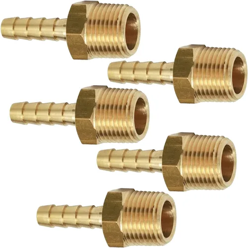 Vista 11 de AOPANDA Colocaciones de manguera de púas de latón 1/4" manguera ID Barb x 3/8 macho NPT adaptador de tubo