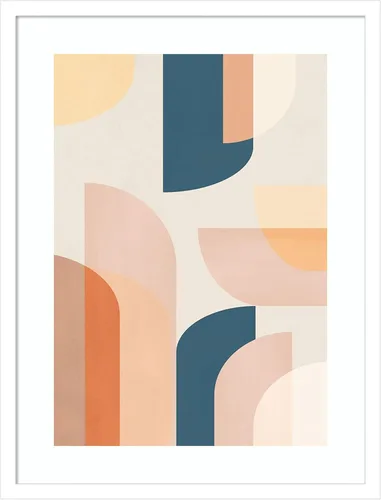 Vista 15 de Amanti Art Lienzo decorativo para pared, diseño geométrico retro de 21 x 17 pulgadas, por Kathrin Pienaar, arte abstracto para pared, decoración