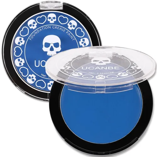 Vista 15 de UCANBE Base de maquillaje facial y corporal en crema negra, pintura de grasa profesional no tóxica, paleta de pintura facial para Halloween