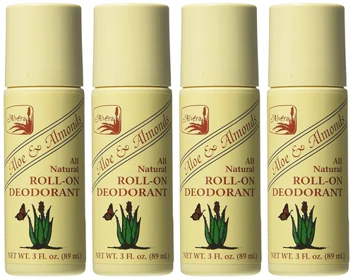 Vista 7 de Alvera All Natural - Desodorante roll-on aloe y almendras, 3 onzas, 3 onzas líquidas