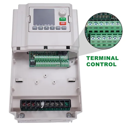 Vista 3 de Inversor VFD de frecuencia variable AC 220V/2.2KW 3HP, inversor VFD de 10A, convertidor de monofásico a trifásico, utilizado en motores de ≤3HP