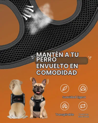Vista 2 de FAYOGOO - Juego de chaleco de servicio para perros pequeños, arnés de malla y correa Chaleco ligero con correa y parches de identificación