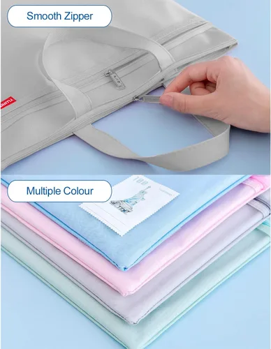Vista 4 de Calculadora de escritorio y bolsa impermeable con cremallera de malla, batería de 12 dígitos, pantalla LCD con energía solar, calculadora de botón