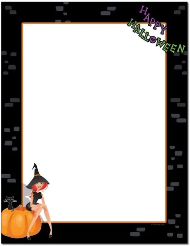 Vista 2 de Witch's Stocking - Papel para impresora láser y de inyección de tinta con membrete de Halloween (paquete de 25)