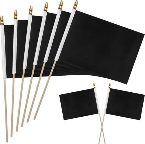 Vista 11 de WEITBF 12 Piezas Banderas Moradas Sólidas de 8×12 Pulgadas Pequeñas Banderas de Sublimación en Blanco para Bricolaje en Palo Mini Bandera Triangular