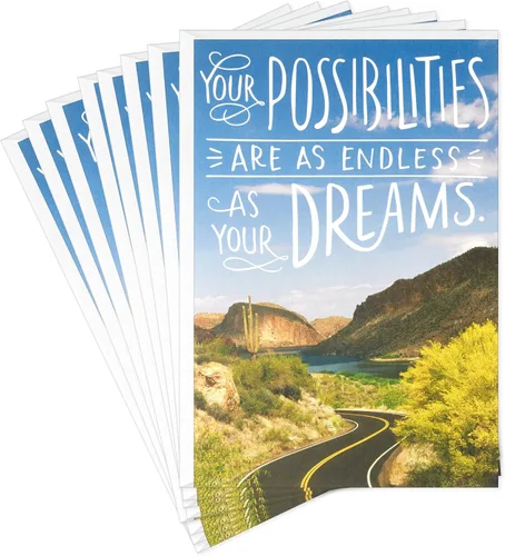 Vista 9 de Hallmark Surtido de tarjetas de regalo o soporte para dinero de graduación, Dream Big (4 tarjetas con sobres)